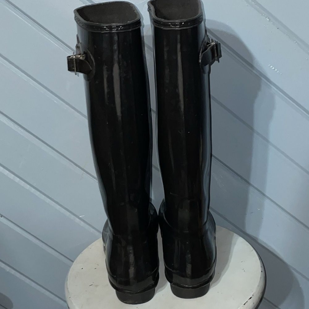 Hunter Original tall black gloss women’s rain boots - Picture 9 of 16